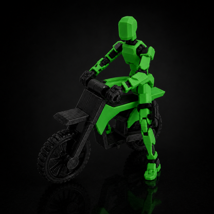 Green Rider Titan poseable action figure, Made in India by Titan Toys