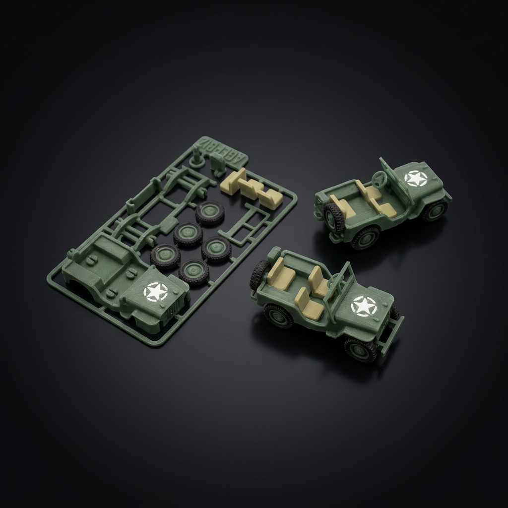 Jeep Kit Card snap-together model — front