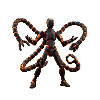 Octo Titan · Orange Black · 21-Joint Articulated Tentacle Edition Action Figure · Titan Toys