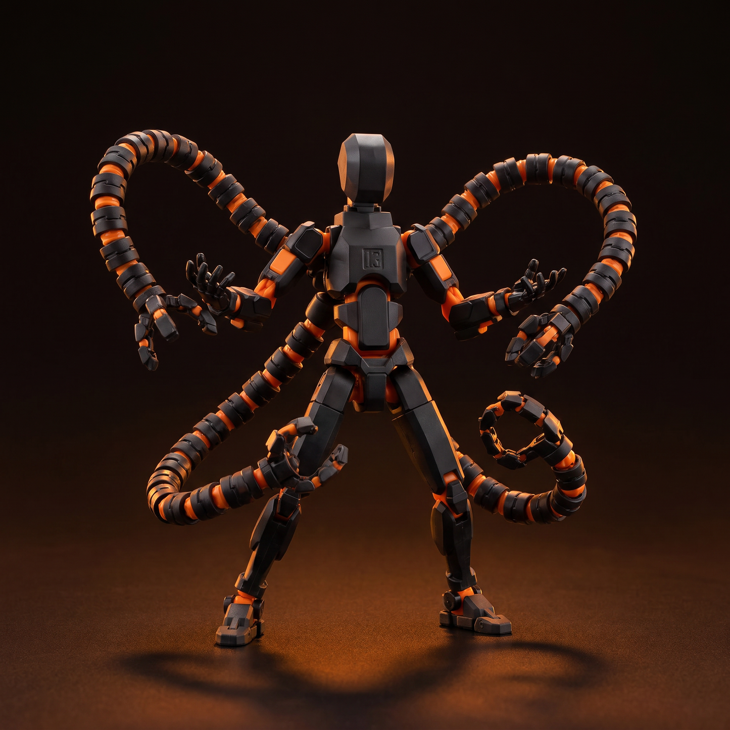 Octo Titan 21-joint tentacle action figure black and orange hero