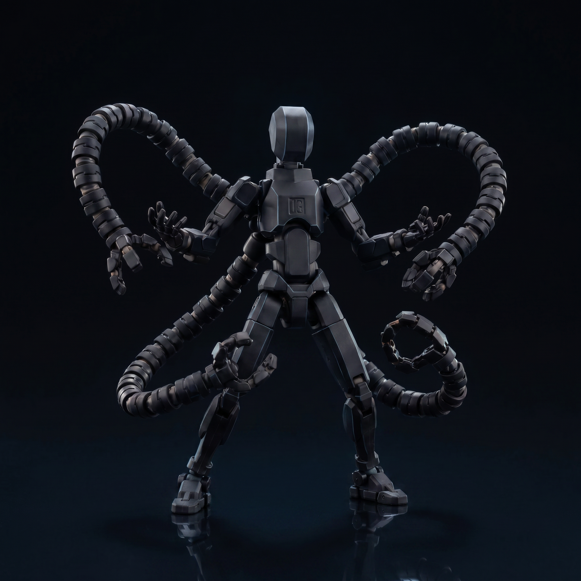 Octo Titan Stealth Black tentacle action figure hero