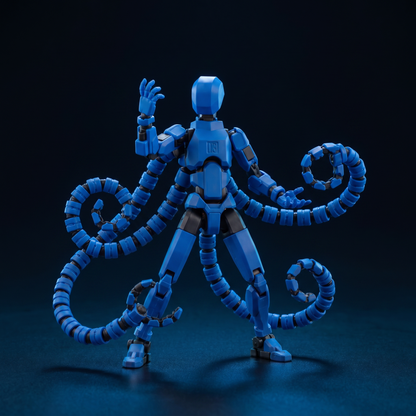 Octo Titan Deep-Sea Blue coiling display pose