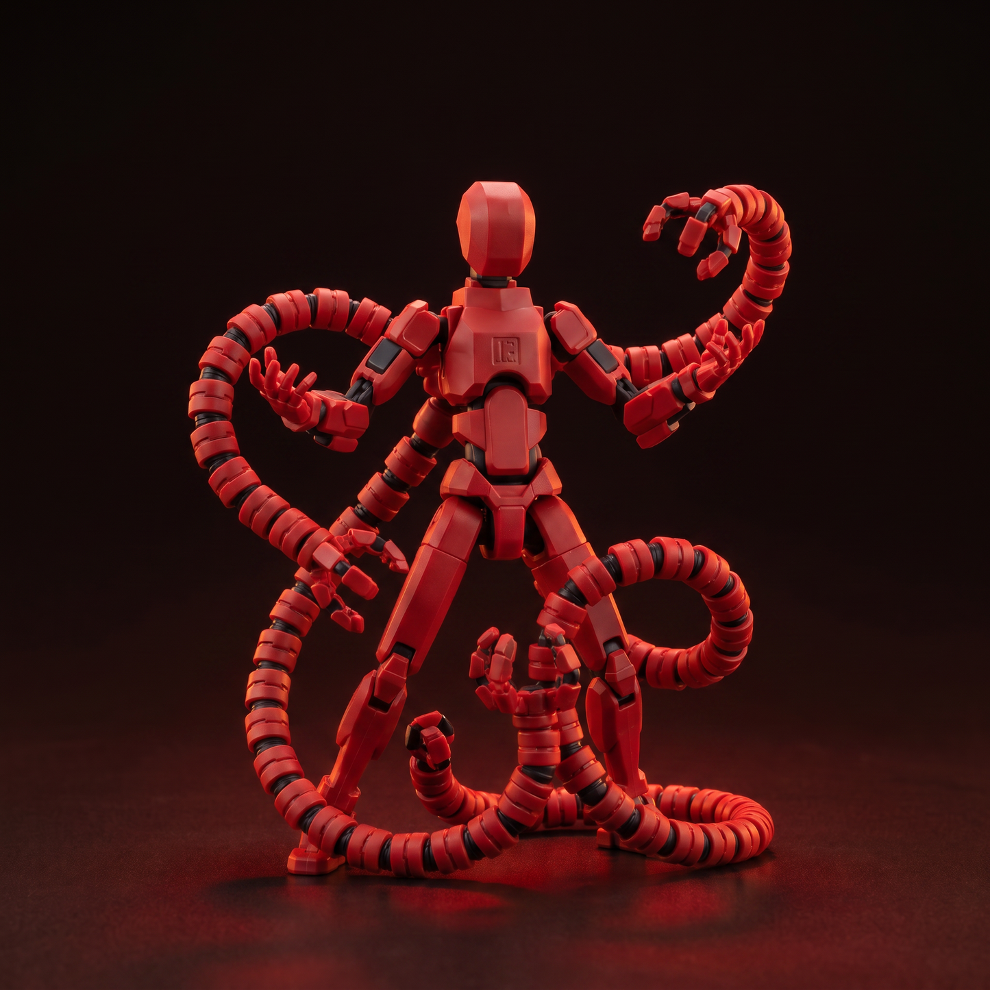 Octo Titan Molten Red coiling display pose