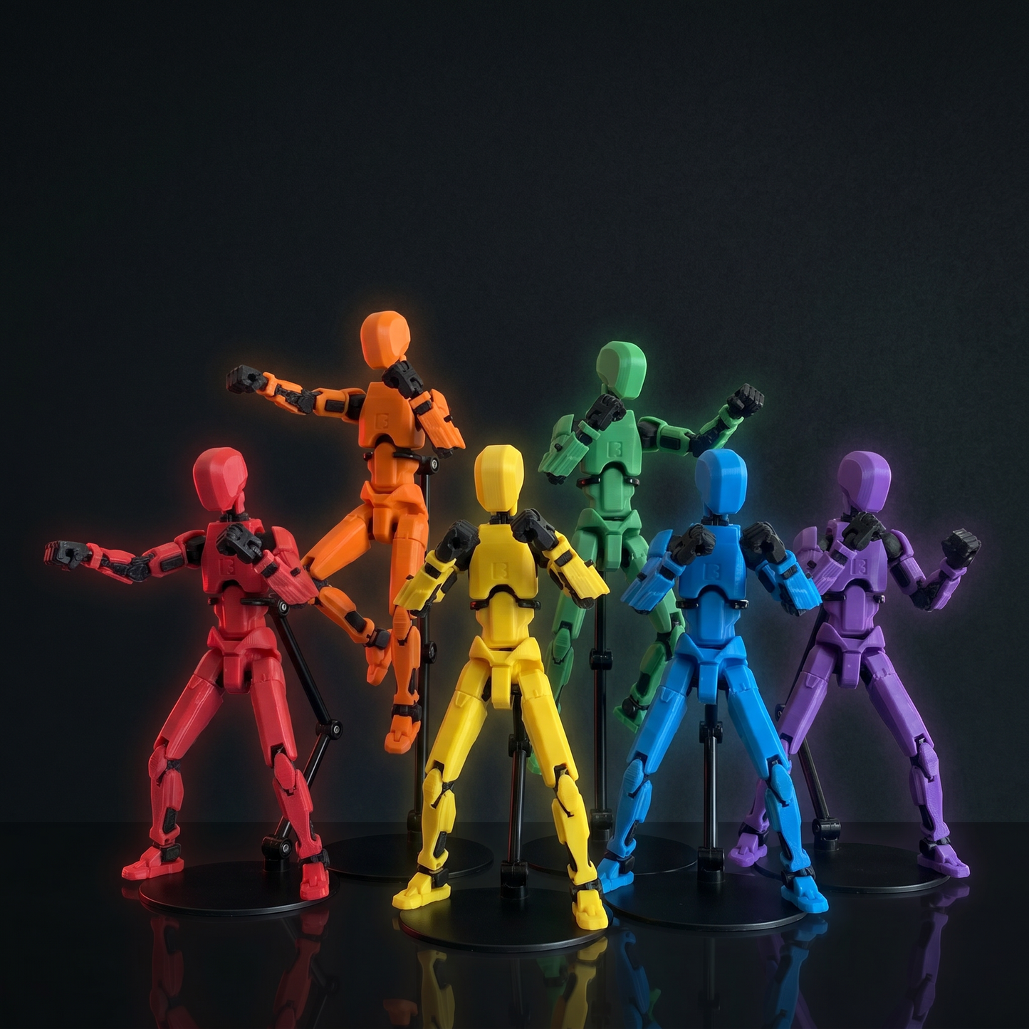 Rainbow Squad · The Full Spectrum · 6-Figure Build-Your-Own Articulated Action Set · Titan Toys