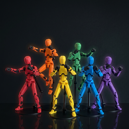 Rainbow Squad · The Full Spectrum · 6-Figure Build-Your-Own Articulated Action Set · Titan Toys