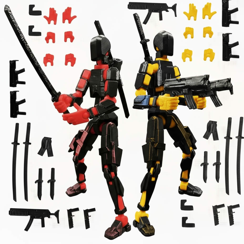 Red and Yellow Titan Robots Corrected