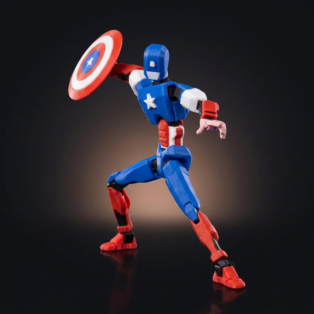Sentinel Patriot poseable figure front view