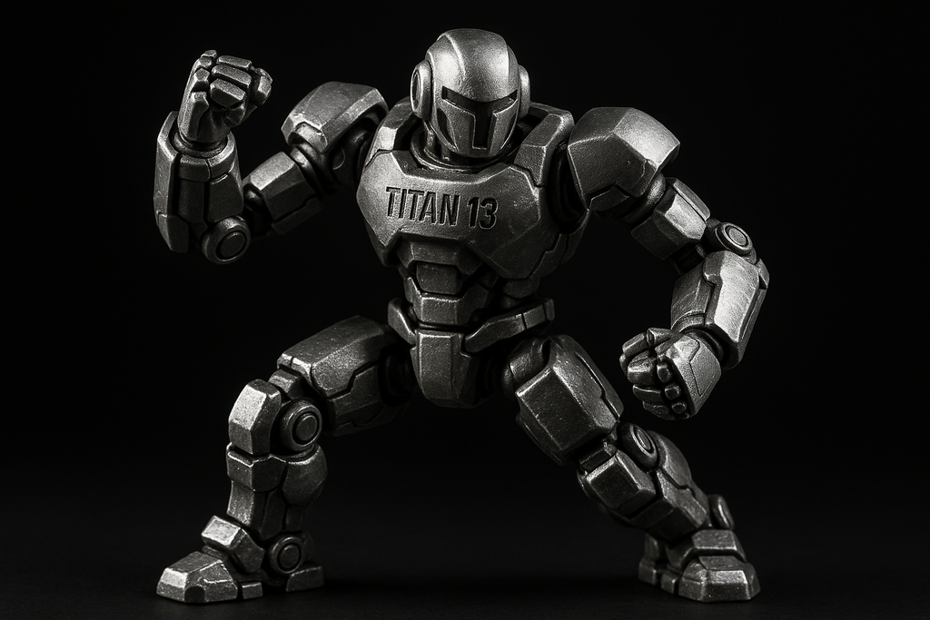 Silver Titan 13 - Dark Background