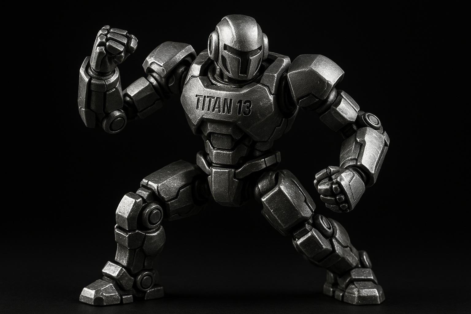 Silver Titan 13 - Dark Background