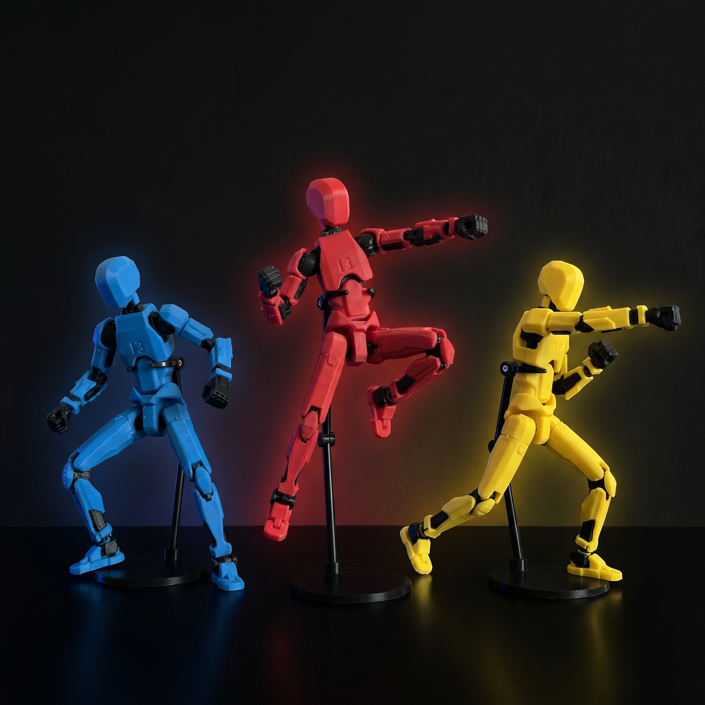 Starter Squad · The First Trio · 3-Figure Mixed-Colour Articulated Action Set · Titan Toys