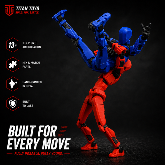 Red Titan · The Warrior · 13-joint articulated action figure by Titan Toys India
