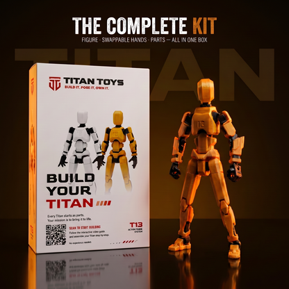 Titan Yellow complete kit — retail box with figure and swappable hands