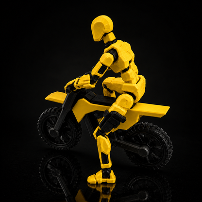 Yellow Rider Titan poseable action figure, Titan Toys