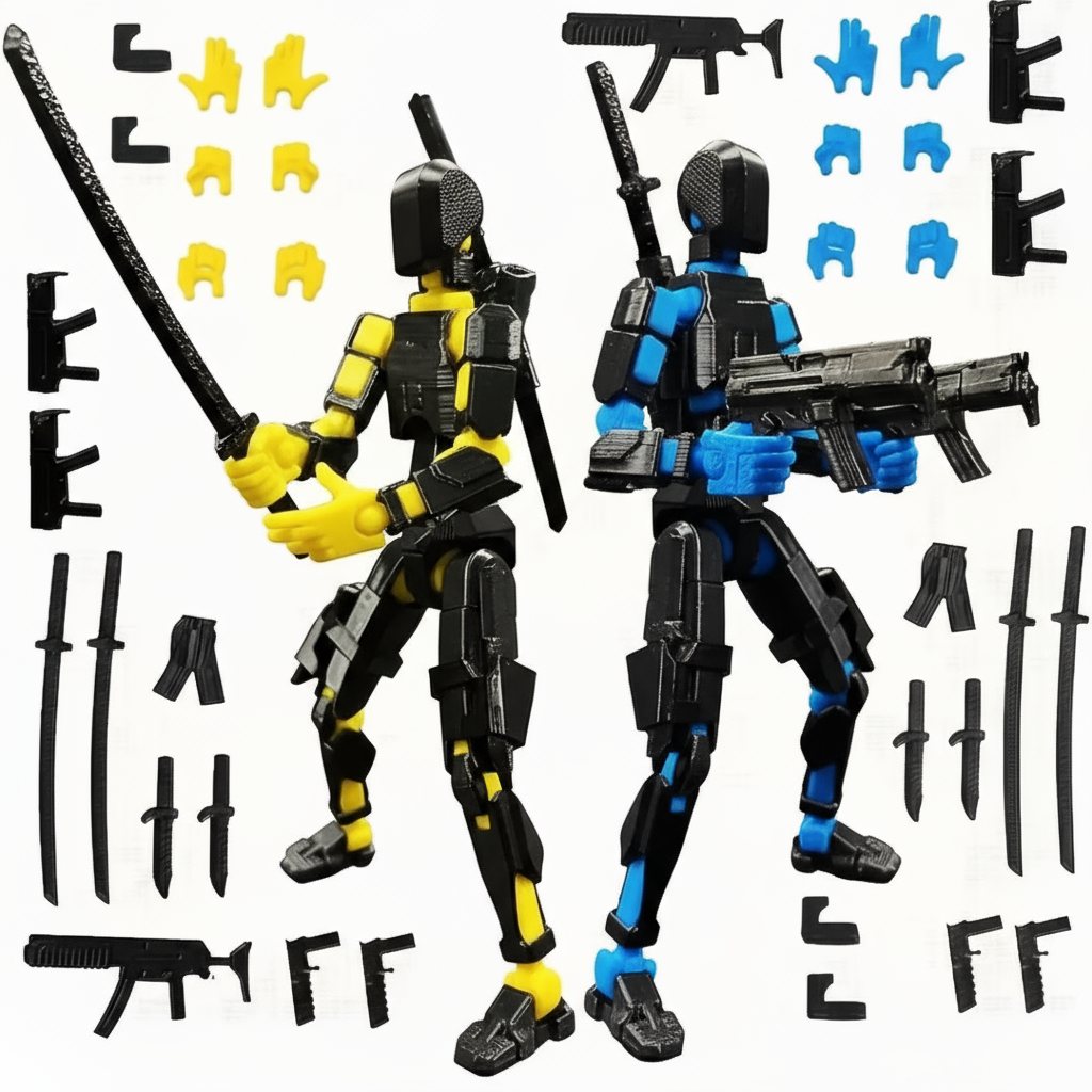 Yellow and Blue Titan Robots Corrected